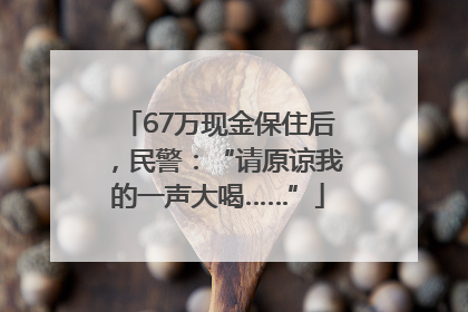 67万现金保住后，民警：“请原谅我的一声大喝……”