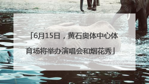 6月15日，黄石奥体中心体育场将举办演唱会和烟花秀
