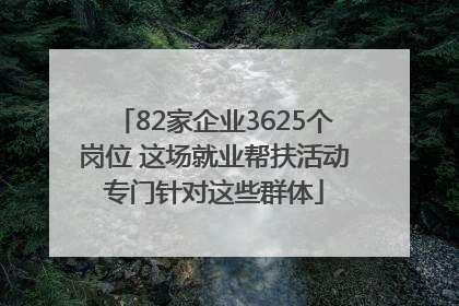 82家企业3625个岗位 这场就业帮扶活动专门针对这些群体